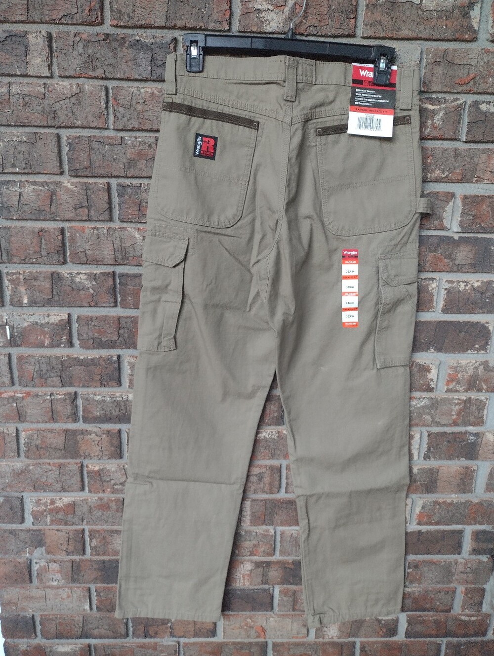 Wrangler Riggs Men's Workwear RIPSTOP Ranger Brown Cargo Pants Relaxed 33X34 NWT